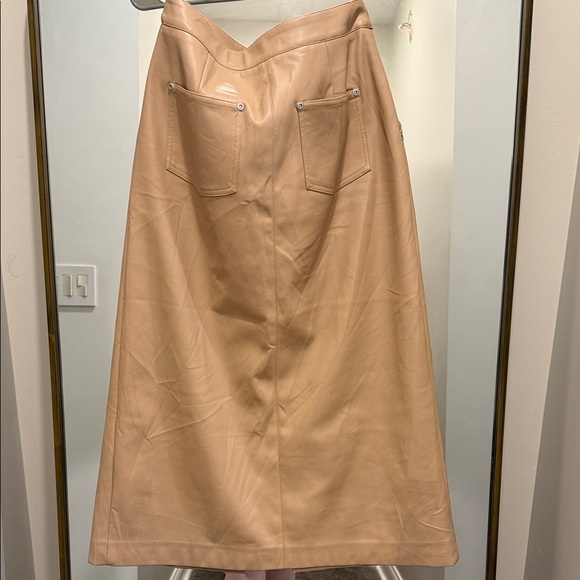 Hyacinth House taupe Midi Pencil Skirt with Front Slit Small (Flawed Gem) - Picture 7 of 9